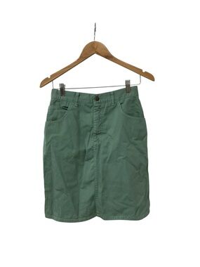 Guess Sage Green Midi Skirt with Front Pockets